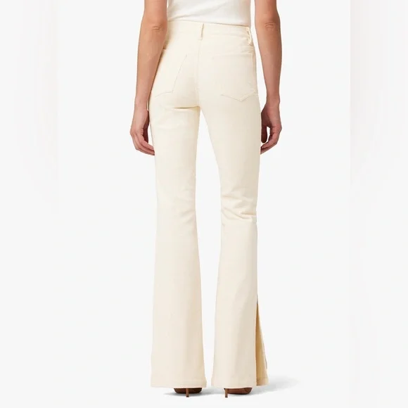 Joe’s Jeans The Frankie Bootcut Mid-Rise Courdroy Slit Hem Double Cream 29 NWT - Picture 3 of 13